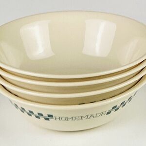 Vintage Set of 4 Homemade Farm Fresh Corelle by Corning Dessert Bowls Retro 5.5"